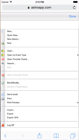 iphone files menu