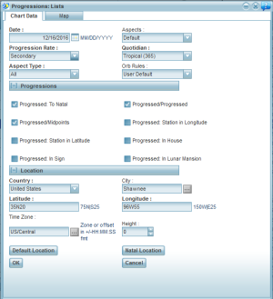 progressions list form