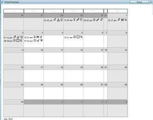 events list zoomed